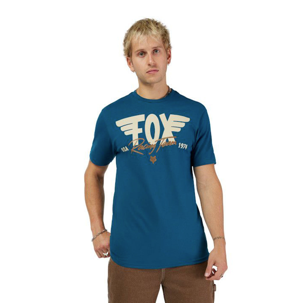 Fox - Winged Short Sleeve Prem Blue Tee