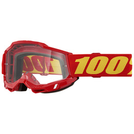100% - Youth Accuri 2 Red/Yellow W/ Clear Lens Goggles
