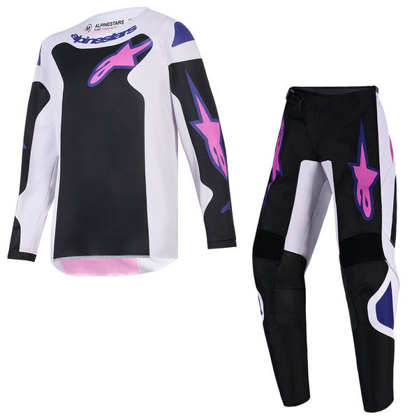 Alpinestars - 2026 Youth Fluid Grid Black/Gray/Purple MX Combo