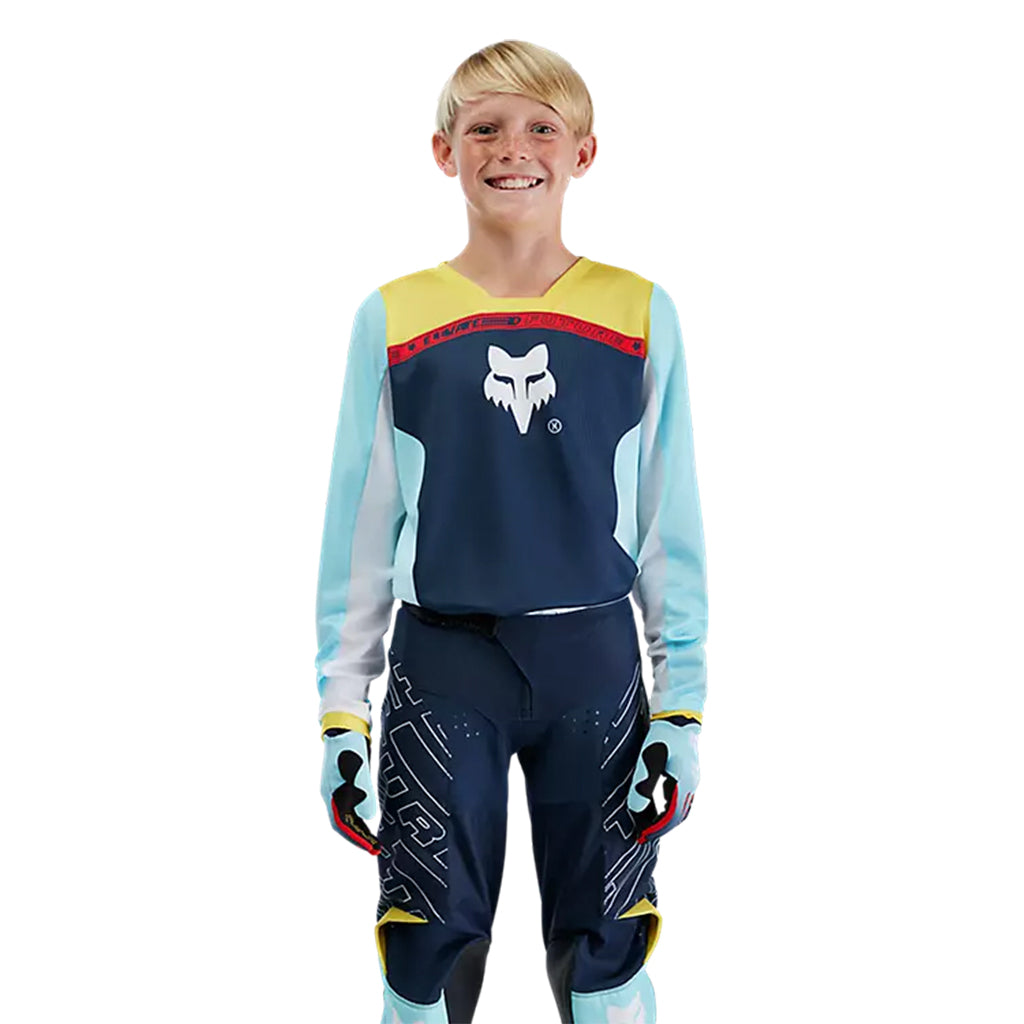 Fox - 2025 Youth 180 Elevated Blue MX Combo