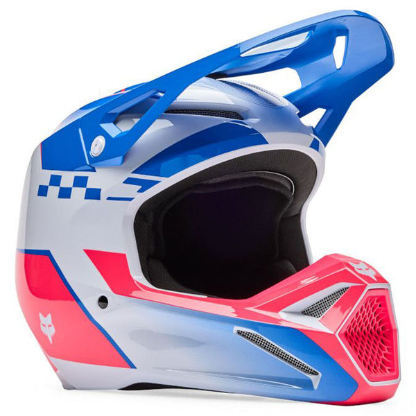 Fox - 2026 Youth V1 Collect Blue/Pink Helmet