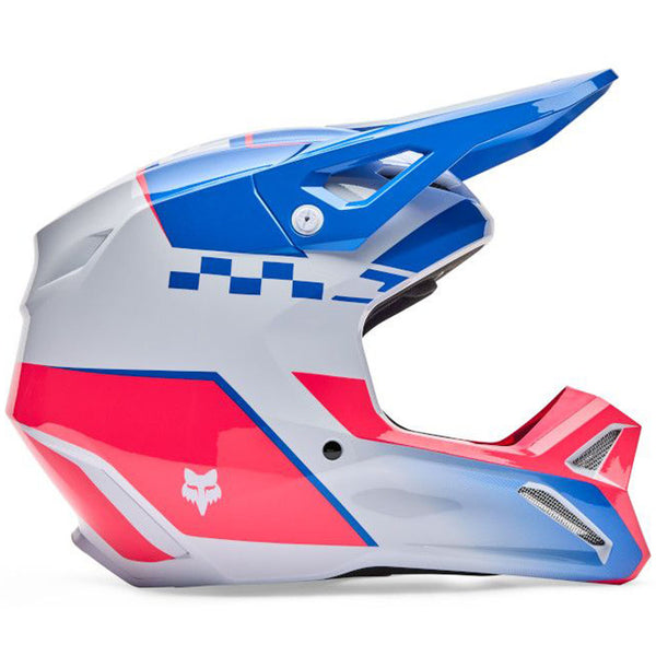 Fox - 2026 Youth V1 Collect Blue/Pink Helmet