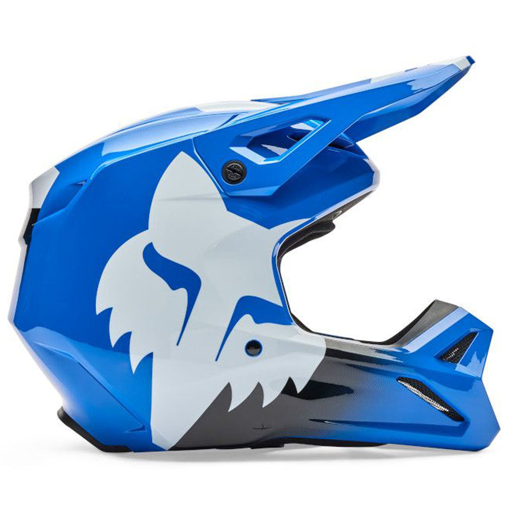 Fox - 2026 Youth V1 Shield Blue Helmet