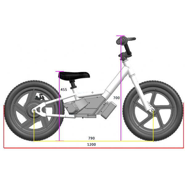 Wired Bikes - 16 Inch Electric Balance Bike