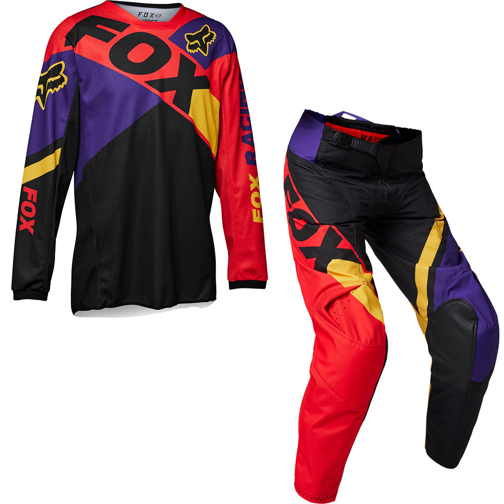 Fox - 2023 Youth 180 Xpozr Black/Purple/Orange Mx Combo