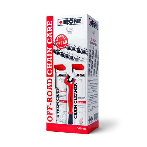IPONE - Off-Road Chain Lube and Cleaner Pack - 750ml