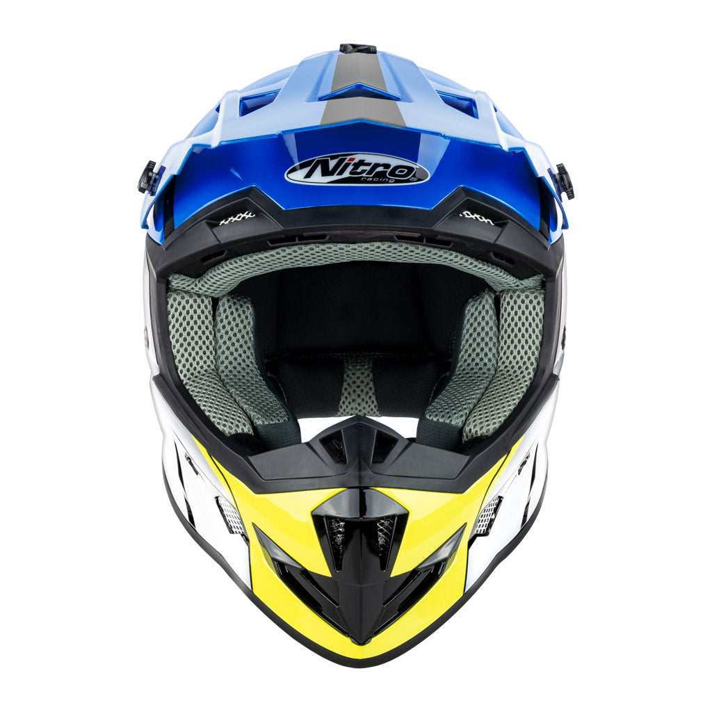 Nitro - MX700 Youth Recoil Blue/Yellow Helmet