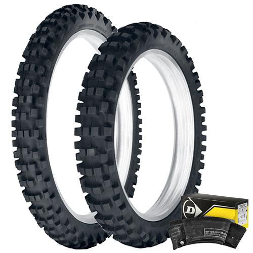 Dunlop - 952 Enduro Front & Rear Tyre & Tube Kit - 120/90-18