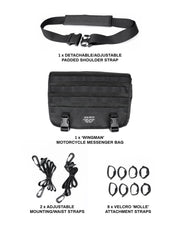 Akin Moto - Wingman Messenger Black Bag