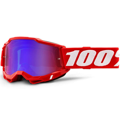 100% - Accuri 2 Red W/ Mirrored Lens Goggles
