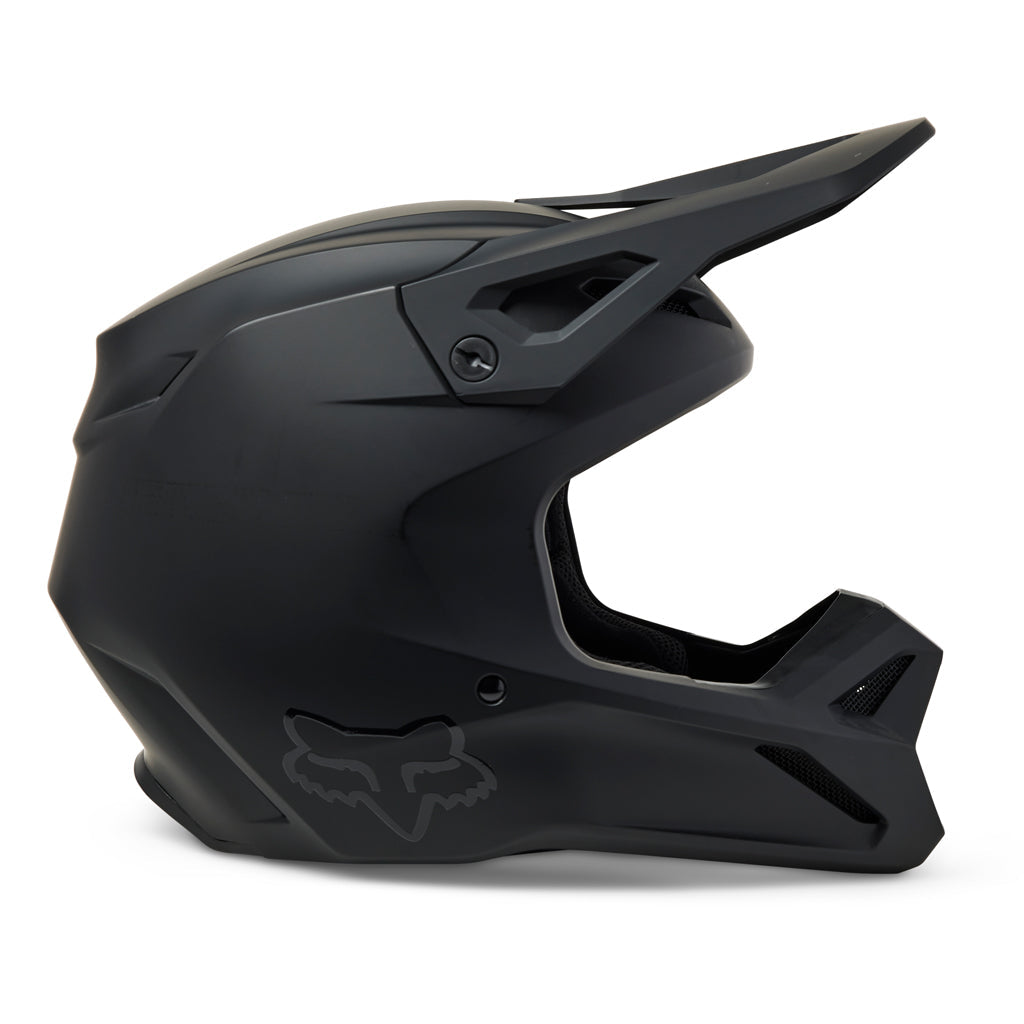 Fox - V1 Solid Black Helmet – AMA Warehouse