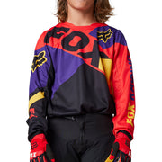 Fox - 2023 Youth 180 Xpozr Black/Purple/Orange Jersey