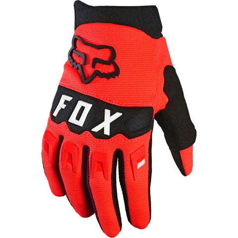 Fox - Youth Dirtpaw Red Gloves