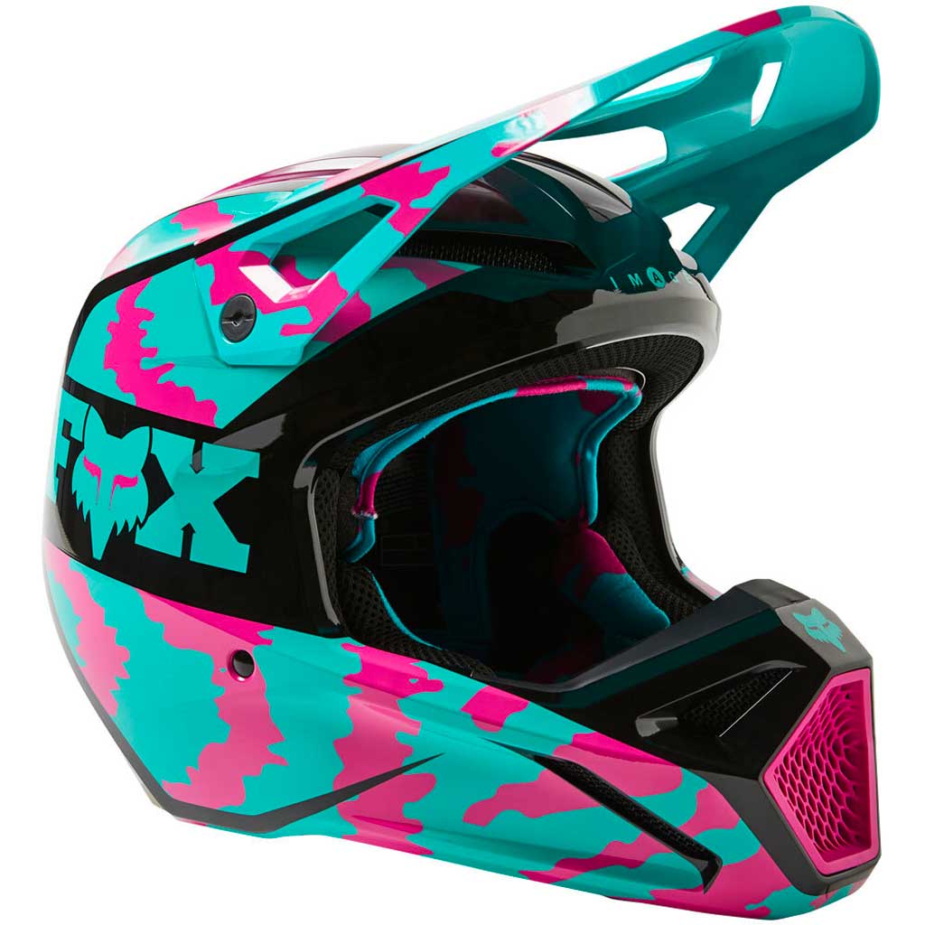 Fox - 2023 Youth V1 Nuklr Teal Helmet