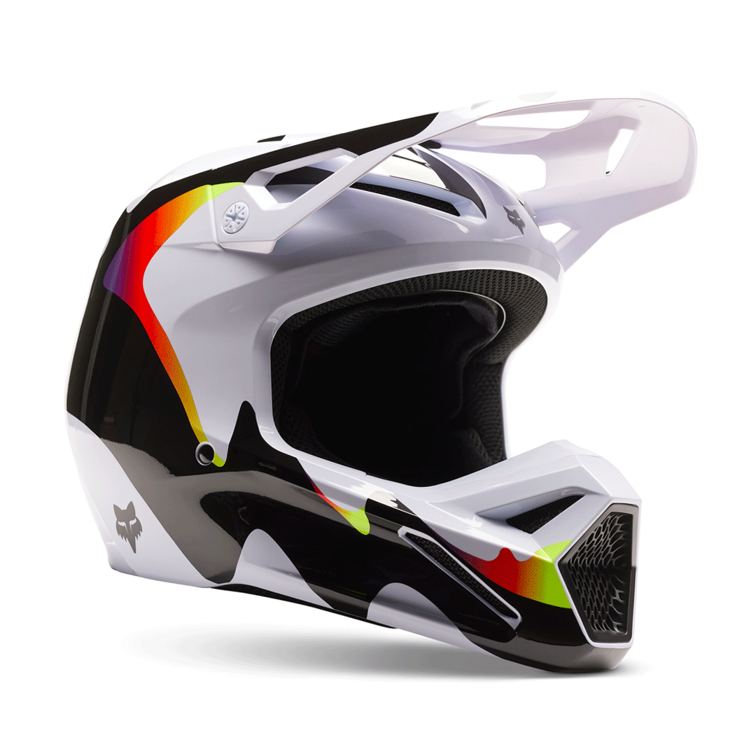 Fox - 2024 V1 Kozmik Black/White Helmet