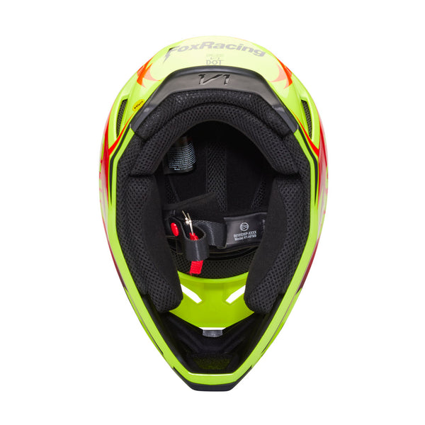 Fox - 2024 V1 Statk Yellow/Red Helmet