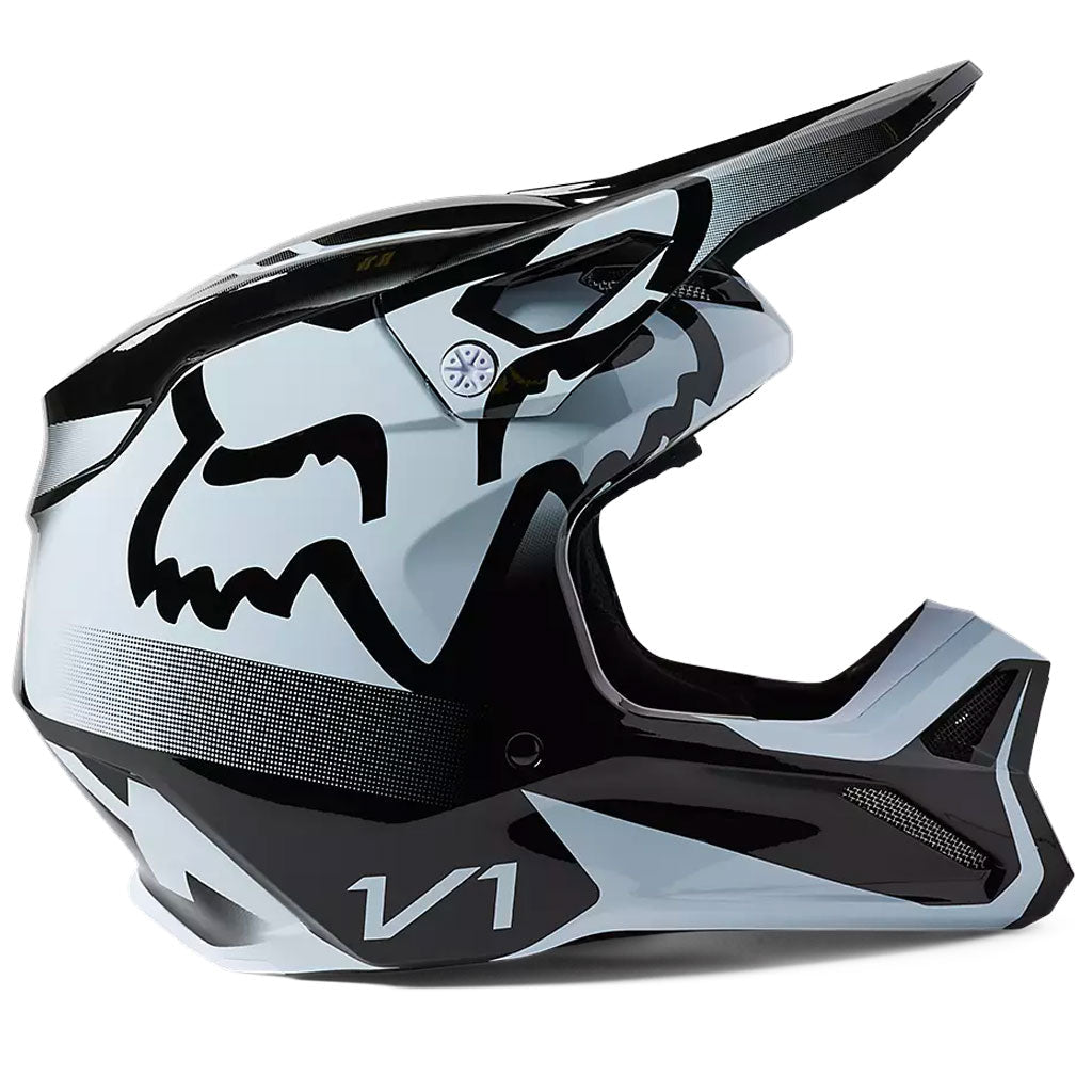 Fox - 2023 Youth V1 Leed Black/White Helmet