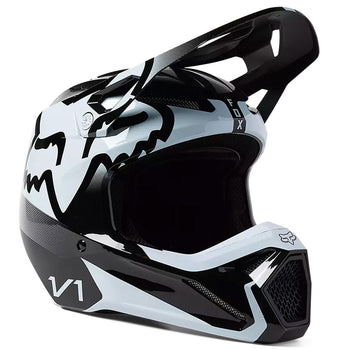 Fox - 2023 Youth V1 Leed Black/White Helmet