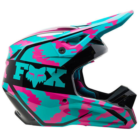 Fox - V1 Nuklr Teal Helmet
