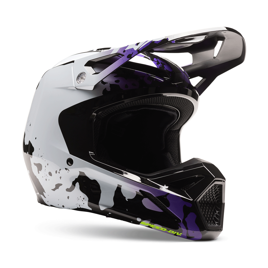 Fox - 2024 Youth V1 Morphic Black/White Helmet