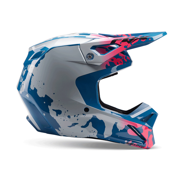 Fox - 2024 Youth V1 Morphic Blueberry/Black/White Helmet
