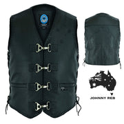 Johnny Reb - Aussie Flag Leather Vest