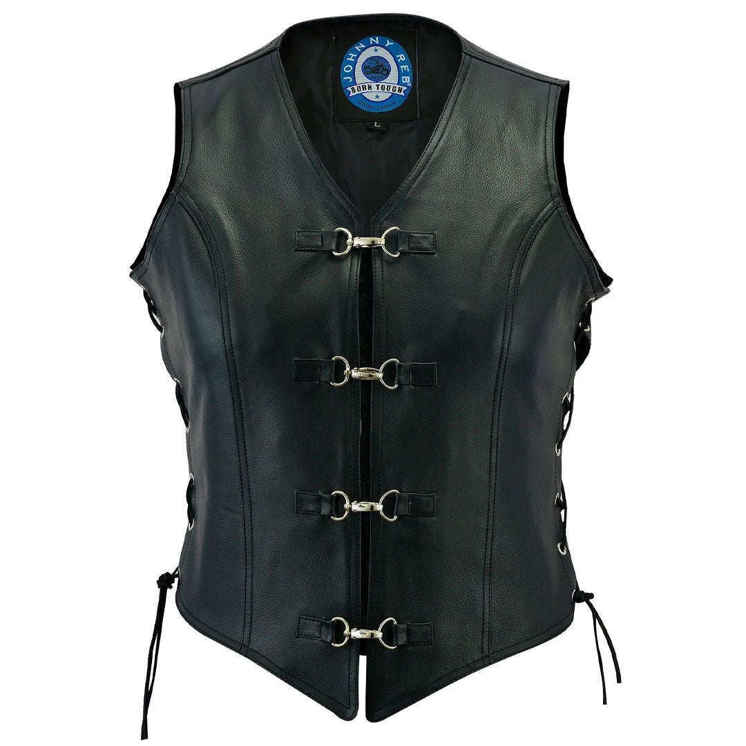 Johnny Reb - Womens Sapphire Leather Vest