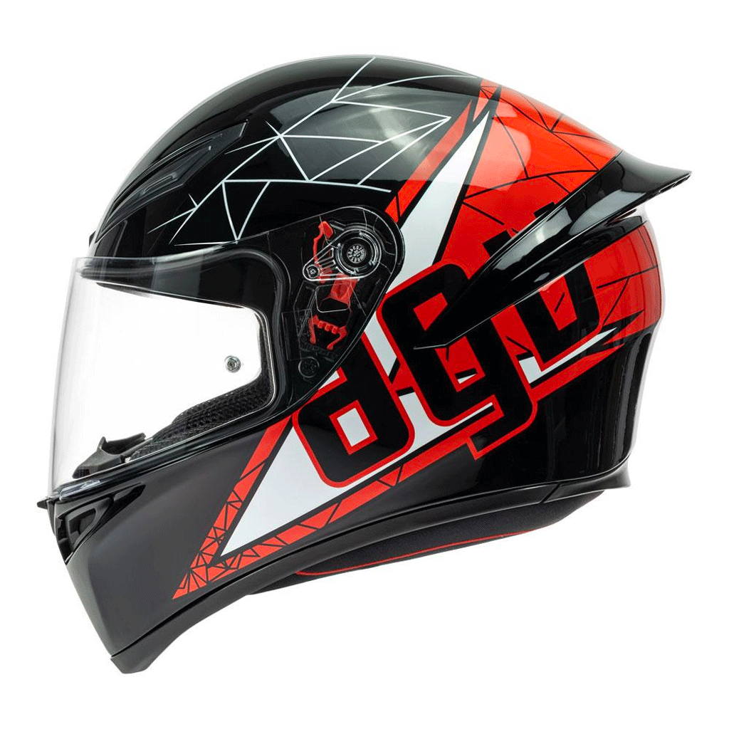 agv k3 myth AGV - K-1 Shift Black/Red Helmet