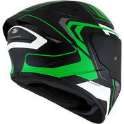 KYT - TT Course Overtech Black/Green Helmet