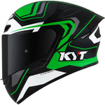 KYT - TT Course Overtech Black/Green Helmet