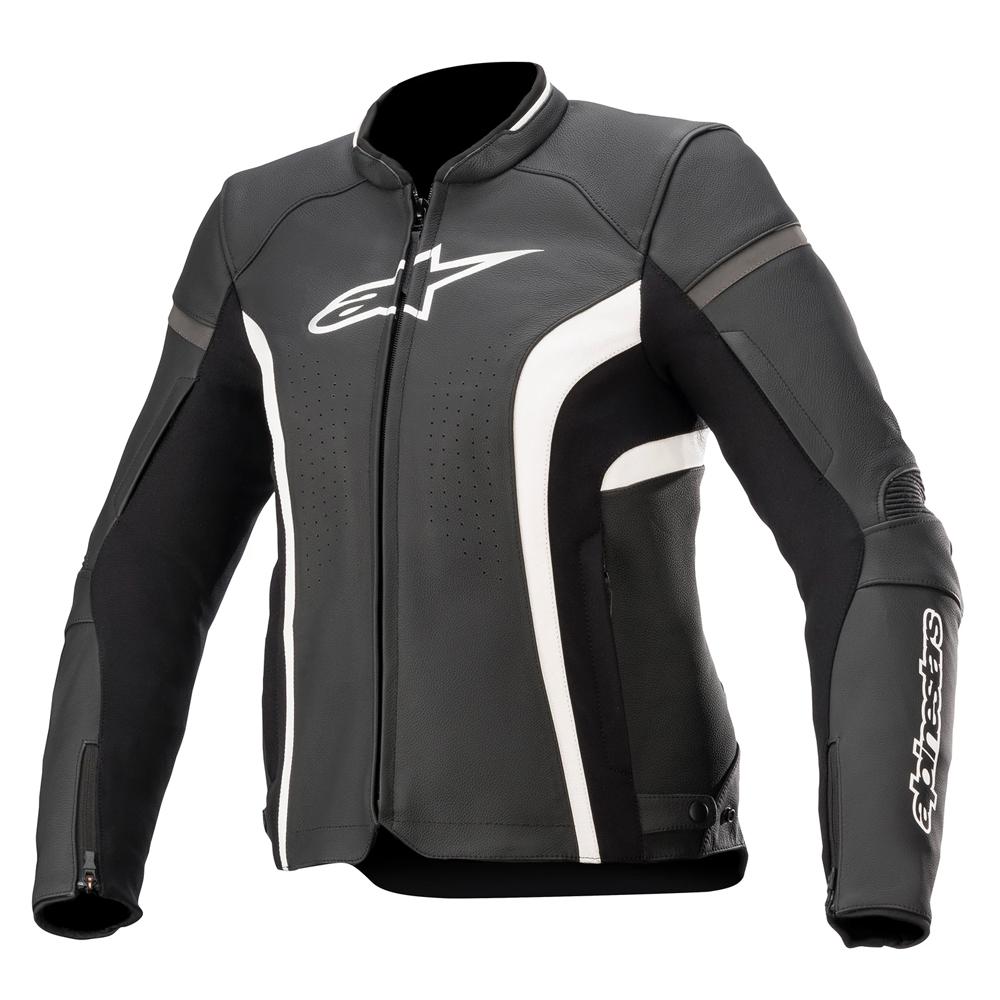 Alpinestars - Womens Kira V2 Black/White Leather Jacket