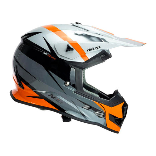 Nitro - MX700 Recoil Orange/Grey Helmet