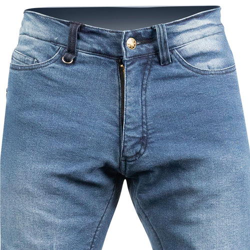 Moto Dry - Navy Stretch Denim Slim AA Rated Kevlar Jeans