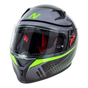 Nitro - N501 Black/Green Helmet