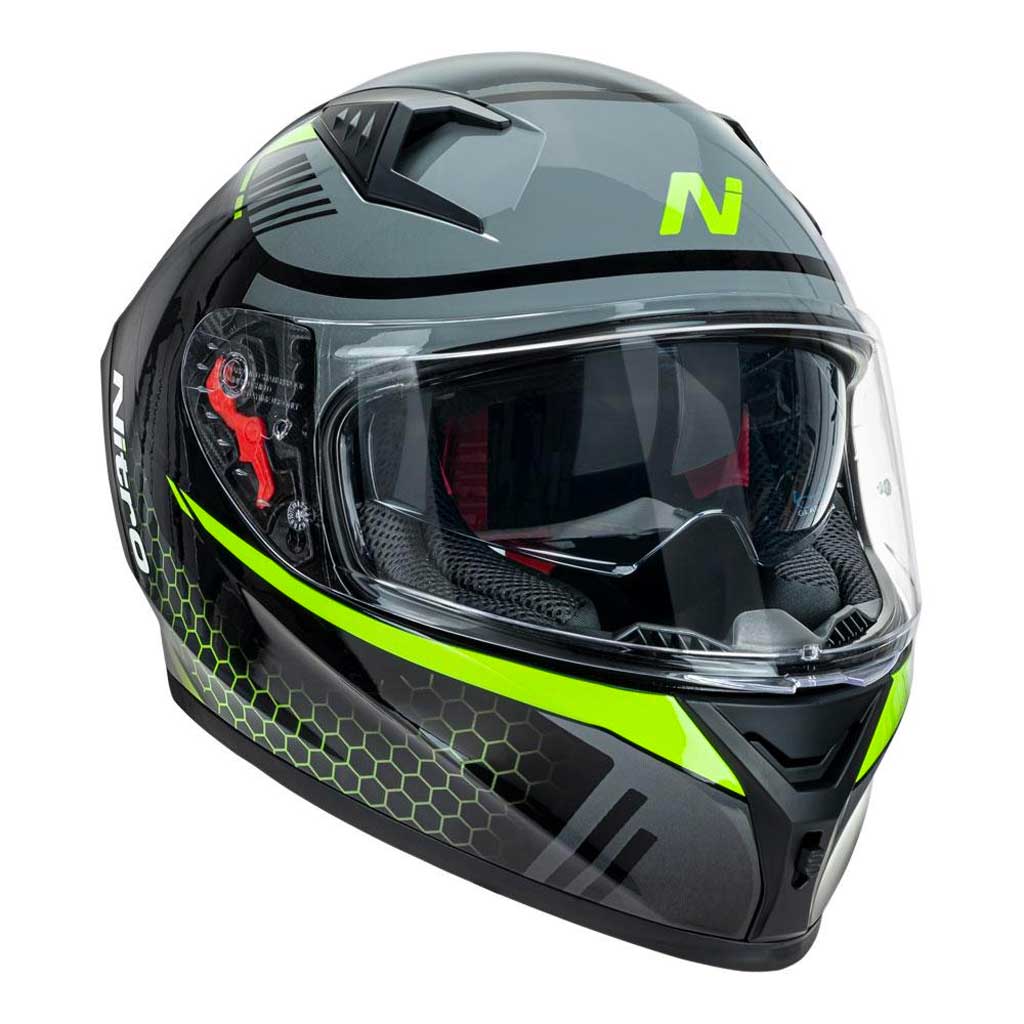 Nitro - N501 Black/Green Helmet