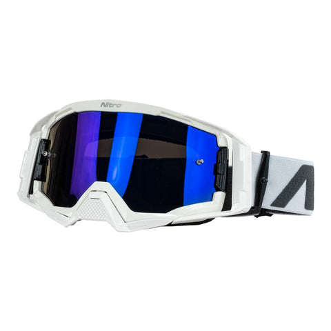 Nitro - NV-150 White/Blue MX Goggles