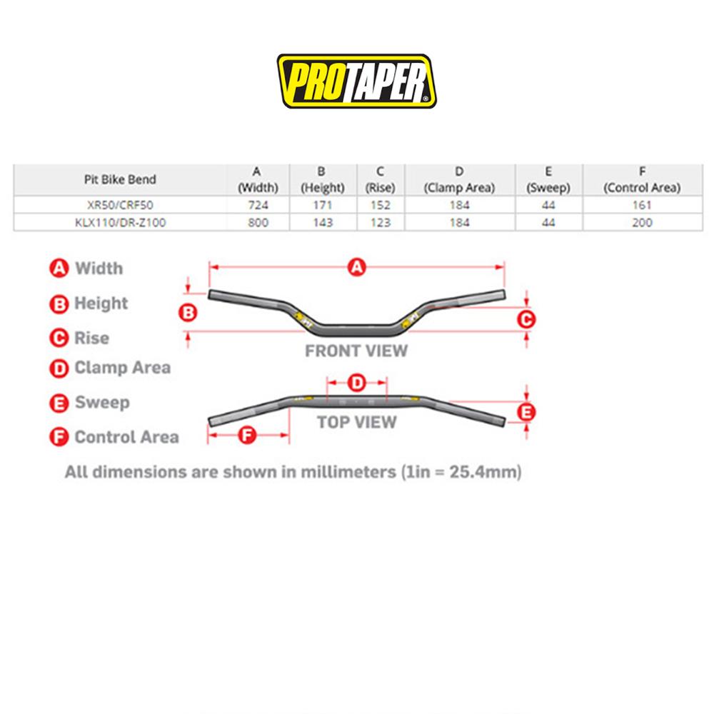 Pro Taper - Pitbike 7/8 Handlebars - MINI (4305818517581)