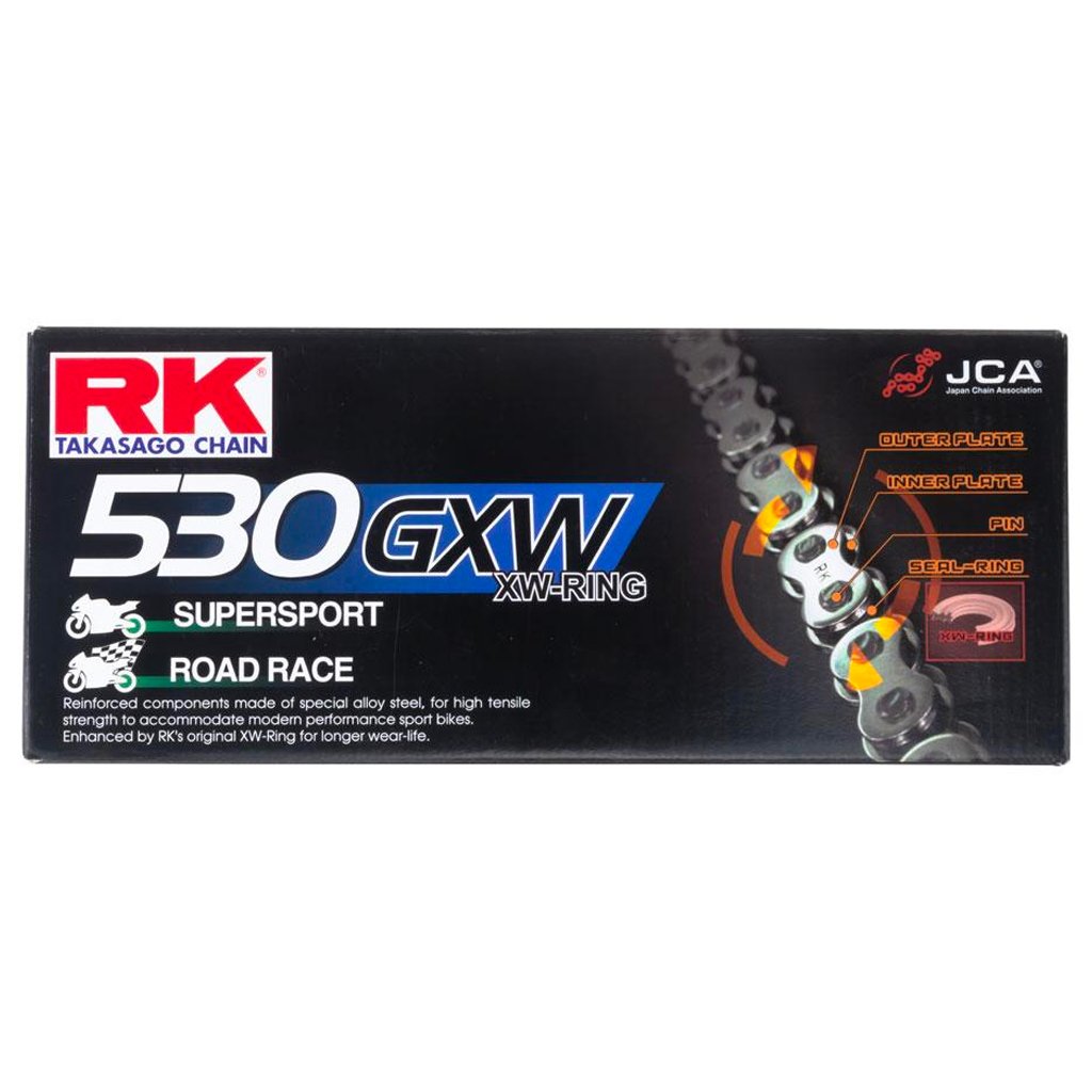 RK 530 RXW ブラックモーターサイクルチェーン BL-530R-XW RK RK 530 RXW ブラックモーターサイクルチェーン BL-530R-XW RK