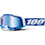 100% - Racecraft 2 Blue W/ Mirrored Lens Goggles