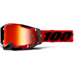 100% - Racecraft 2 Red W/ Mirrored Lens Goggles