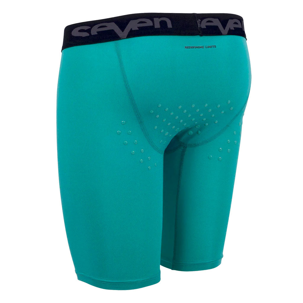 Seven - Zero Compression Black/Aqua Shorts