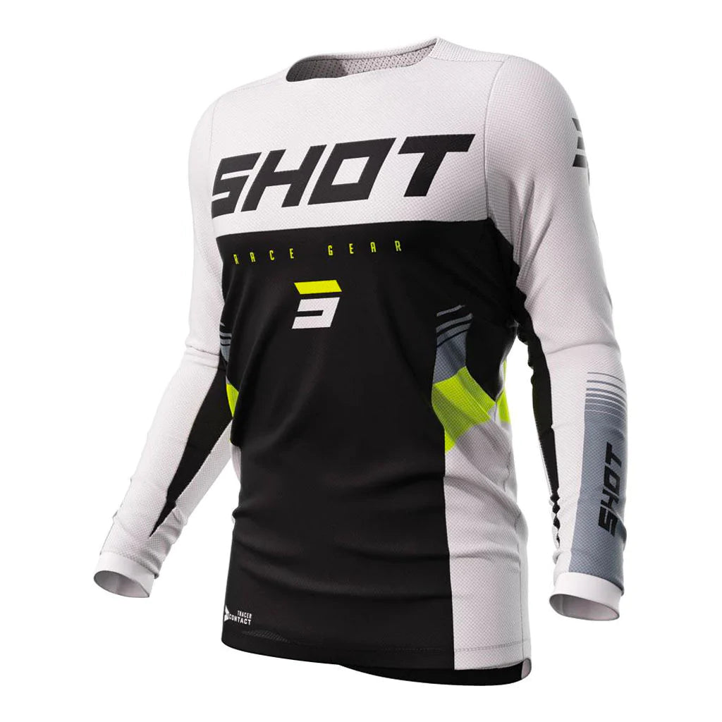 Shot - 2023 Contact Tracer Black/White MX Combo