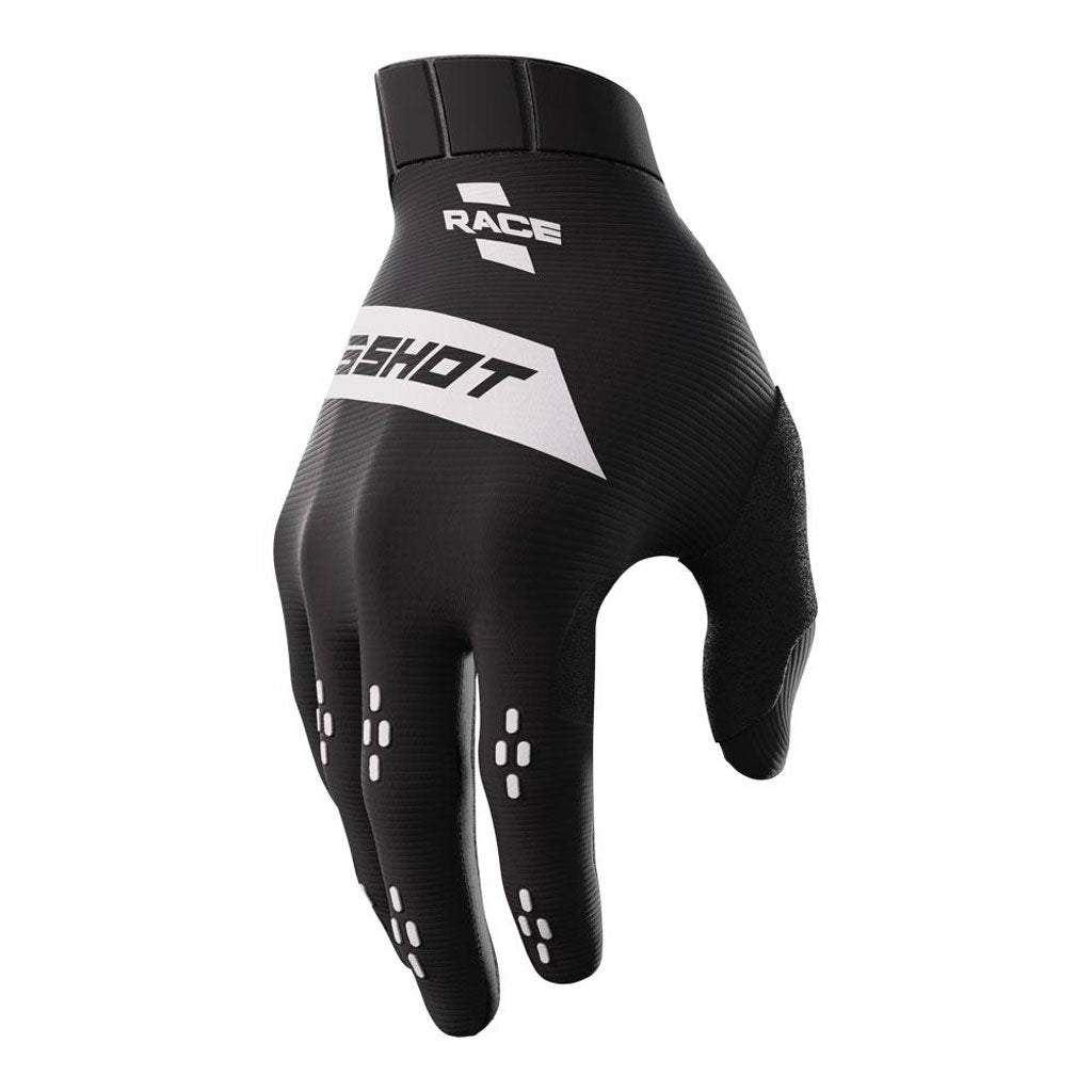 Shot - 2025 Race Black/White Gloves