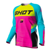 Shot - 2023 Youth Raw Tracer Pink/Aqua Jersey