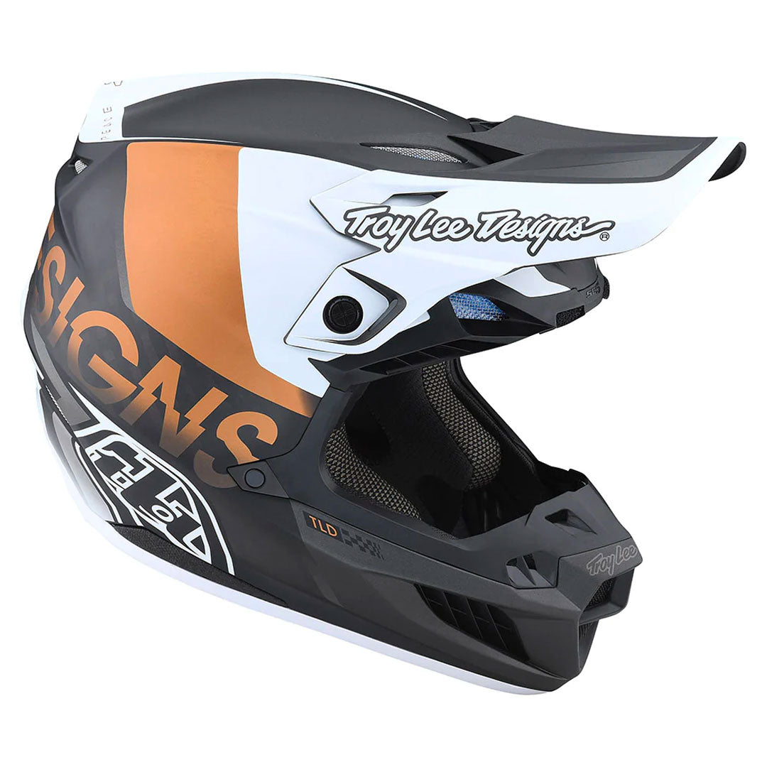 TLD - SE5 Carbon Qualifier Black/White/Bronze Helmet