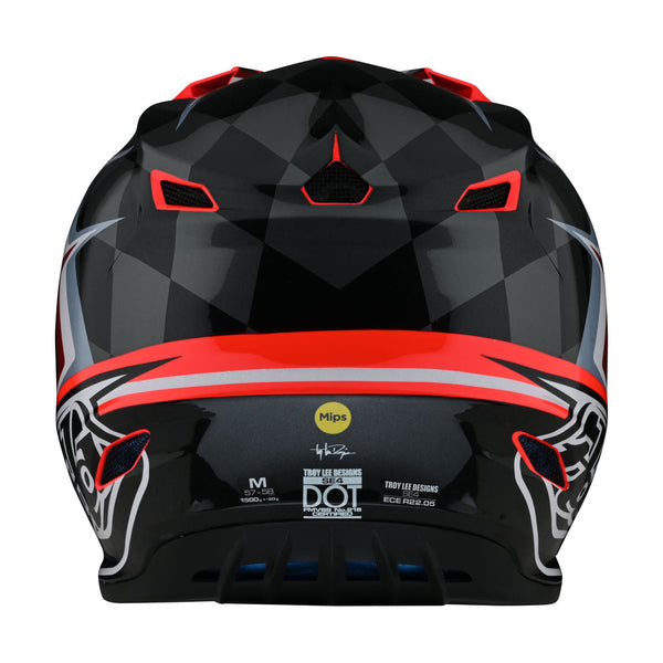 TLD - SE4 Poly Warped Black/Glo Red Helmet