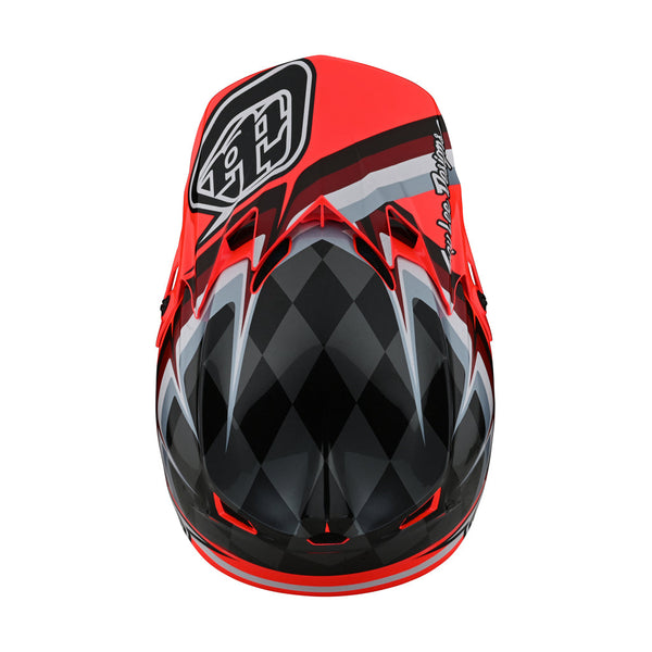 TLD - SE4 Poly Warped Black/Glo Red Helmet