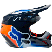 Fox - 2024 V1 Toxsyk Navy/Orange Helmet