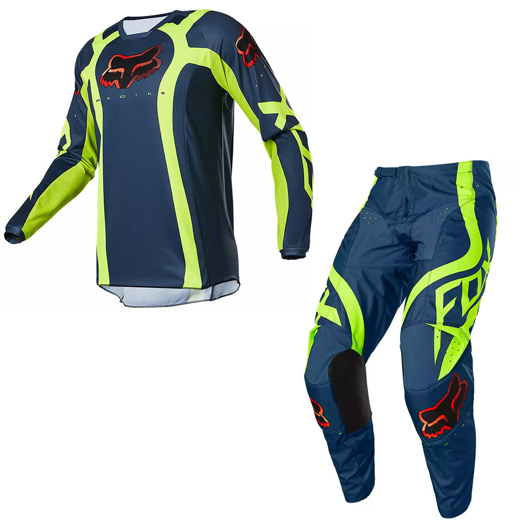 Fox - 2022 180 Youth VENZ Blue/Yellow MX Combo