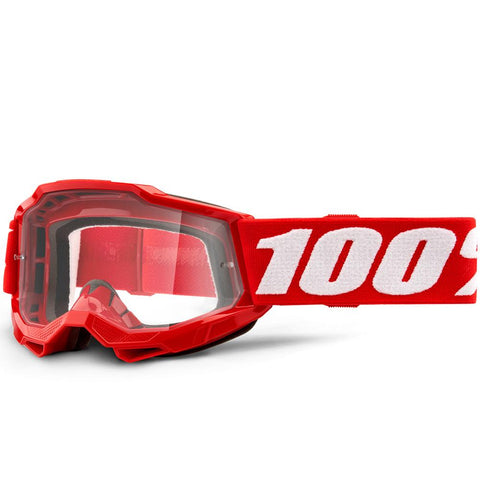 100% - Youth Accuri 2 Red W/ Clear Lens Goggles